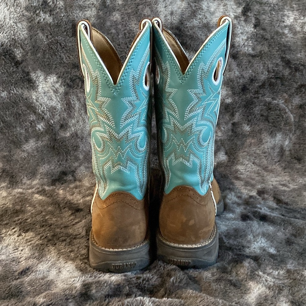 Durango Lady Rebel 10 inch tall Powder Blue 6.5 M Western Boots - Picture 2 of 5
